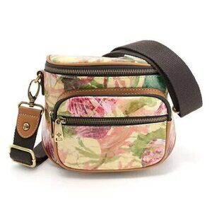 Patricia Nash Leather Argentiera Camera Crossbody bag Seashells A648580